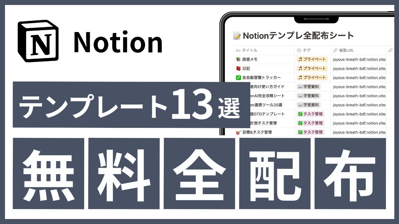 【2025年最新版】これまで紹介したNotionテンプレートを全て配布します！【初心者向けNotion使い方ガイド付き】
