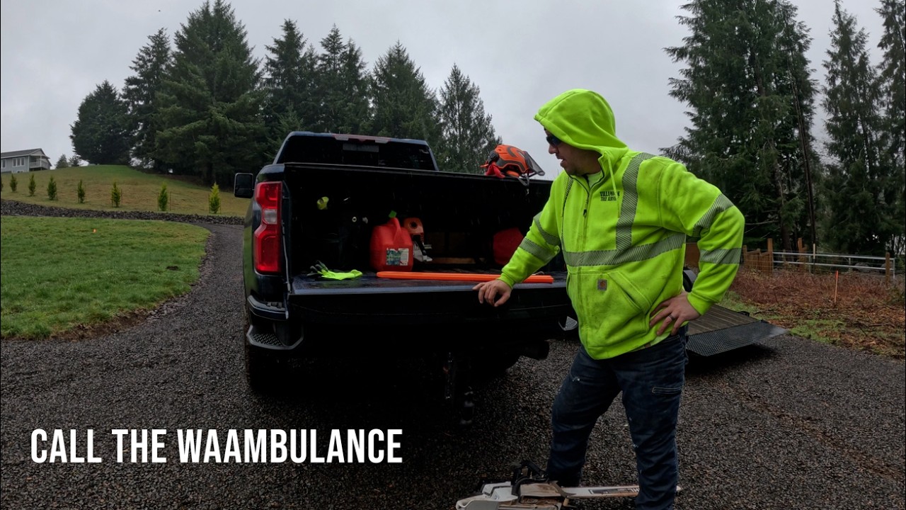 Call the Waambulance 🚑 128ft Tree vs Small Saw