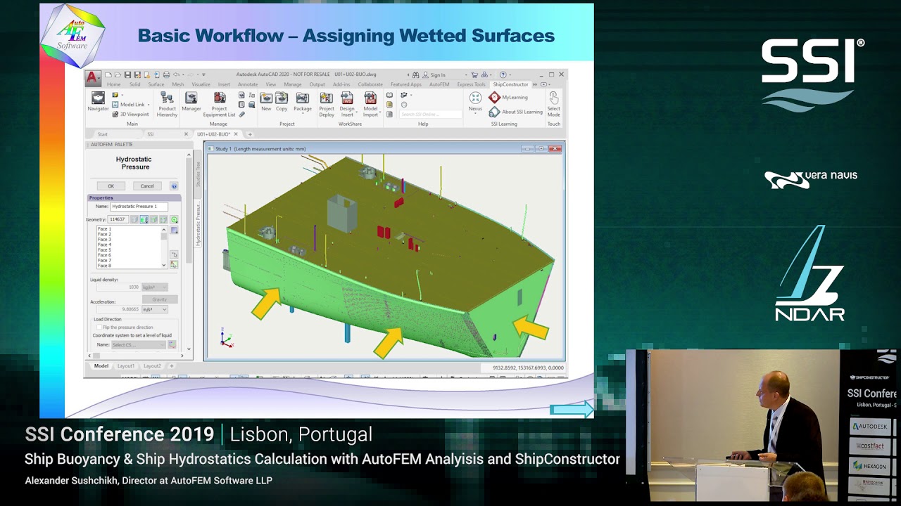 Ship Buoyancy and Ship Hydrostatics Calculation with AutoFEM Analysis and ShipConstructor