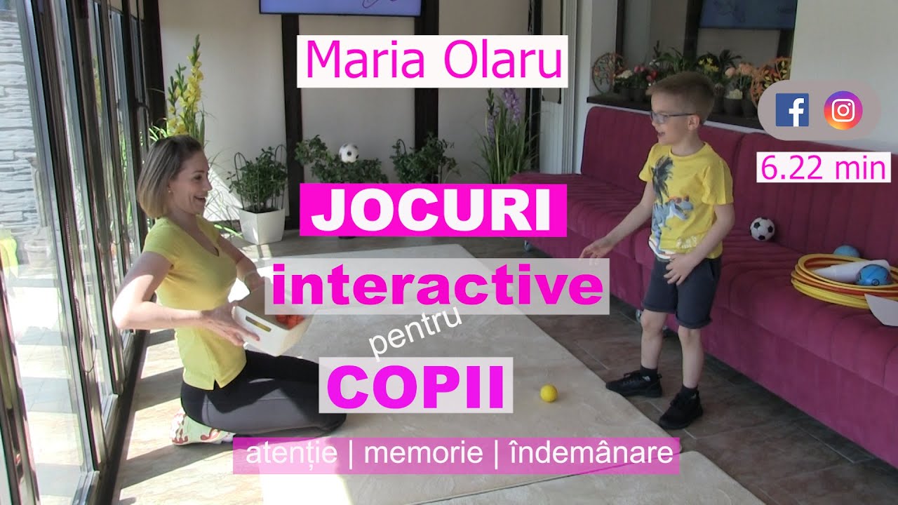 Jocuri interactive prin miscare/părinți și copii/atenție/memorie/îndemânare|Sport for children's fun