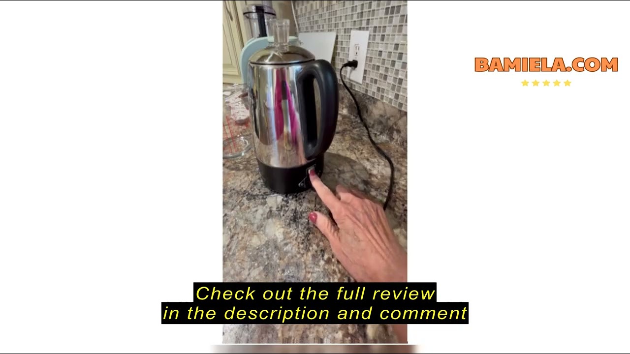 Review Mixpresso Small Percolator Coffee Pot Electric 4 Cup, Stainless Steel Coffee Maker, Coffee Pe