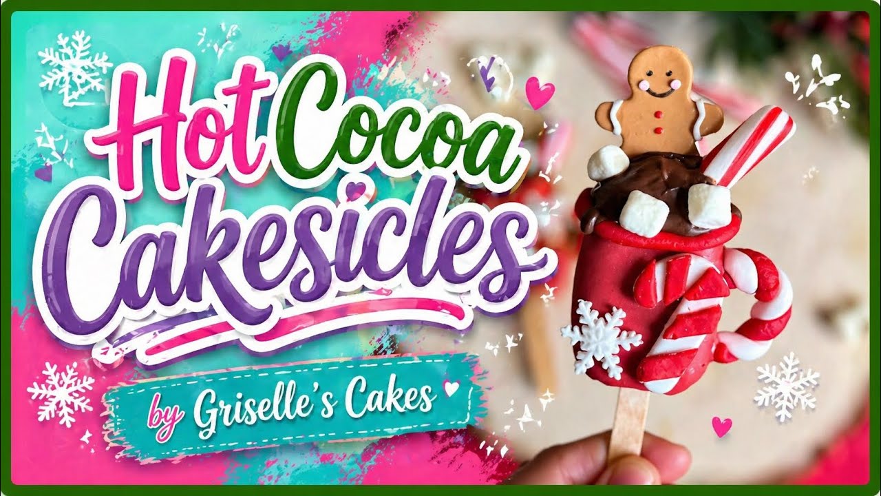 🎄Hot Cocoa Cakesicles | Paletas taza de chocolate | @grisellescakes