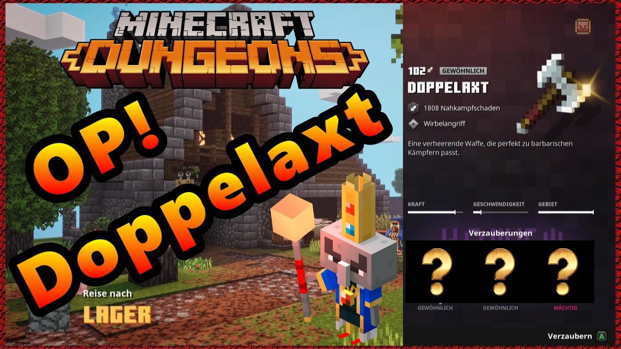 Beste Waffe (Doppelaxt) - Minecraft Dungeons