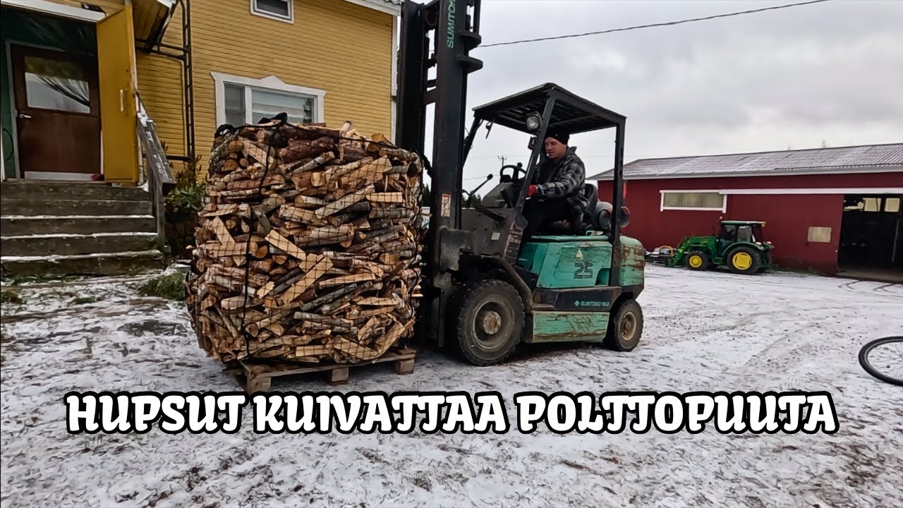 Polttopuuta on kuivattu - Uudet klapisäkit kuivuriin