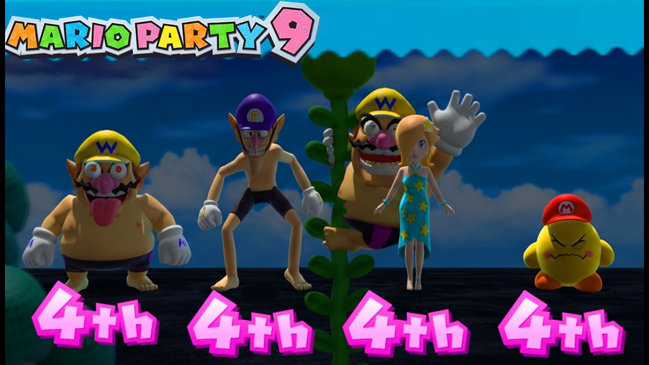 Мини-игры Mario Party 9: Хай Роллерс - Варио против Валуиджи против Розалины против Тоада. Мастер...