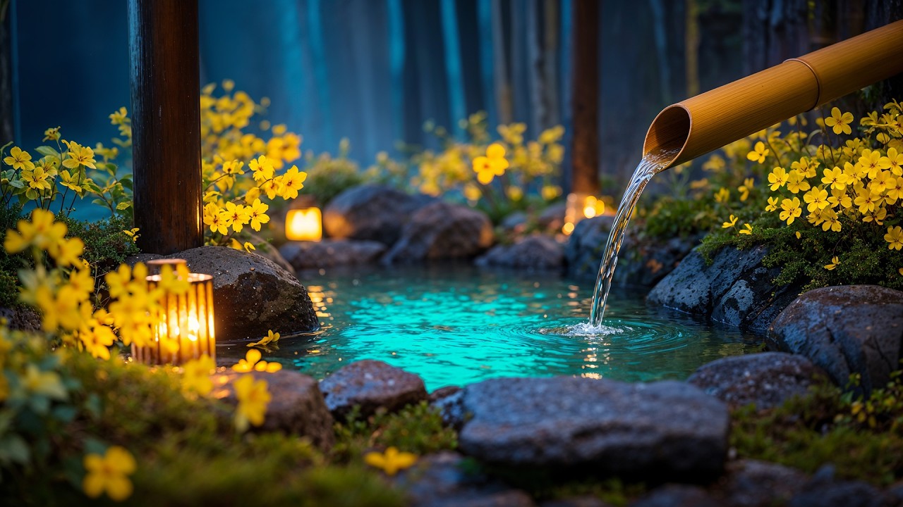 Peaceful Music to Relieve Stress & Anxiety 🌿 Healing Piano + Bamboo Water, Deep Sleep 😴