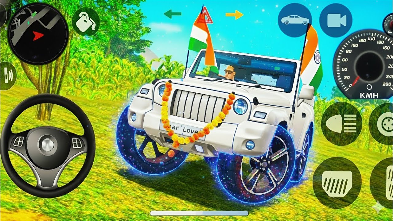 Dollar (Song) Shidu Mosewala Modified Mahindra White Thar Indian Cars Simulator 3D Gameplay Part-99