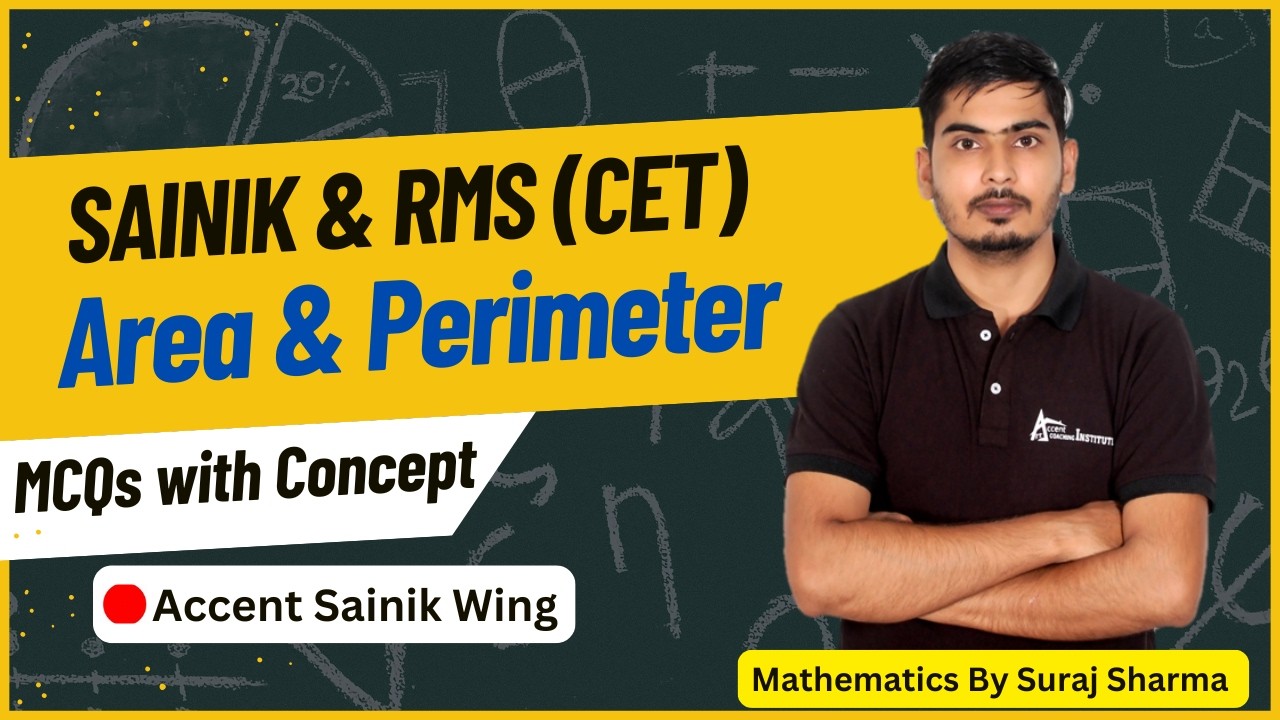 Area Perimeter for Sainik School RMS | Mathematics Question for AISSEE by Suraj Sir Best Teacher