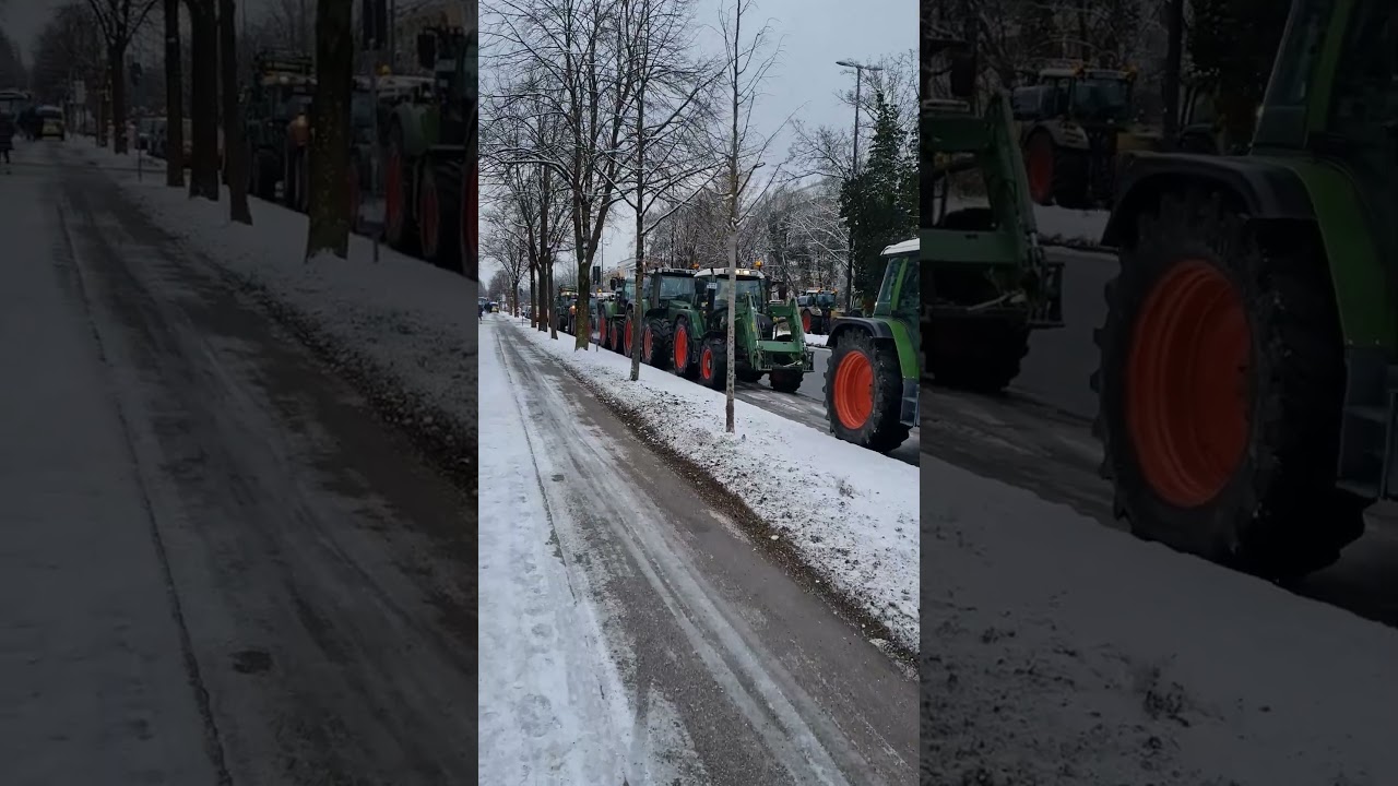 Harvesting Protests Farmers on Strike, Tractors Block City Streets, Morning Commute Disrupted! 🚜🏙️