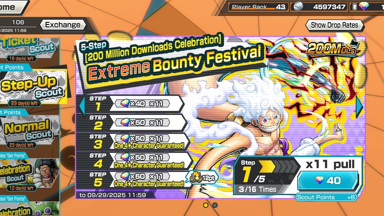 Hokiii!!! Trik Gacha Extreme Luffy Nika V2 / Akun k-3 / One Piece Bounty Rush / OPBR