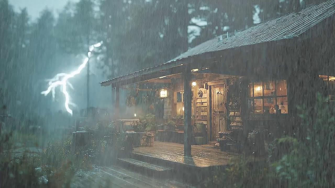 Best Rain and Thunder Sleep Sounds - Natural Insomnia Relief | Study & Focus Background