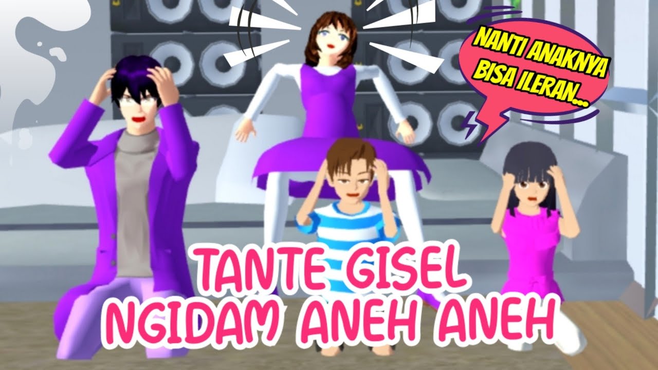 TANTE GISEL NGIDAM ANEH ANEH | VLOG KING HAPPY FAMILY -67- |  SAKURA SCHOOL SIMULATOR