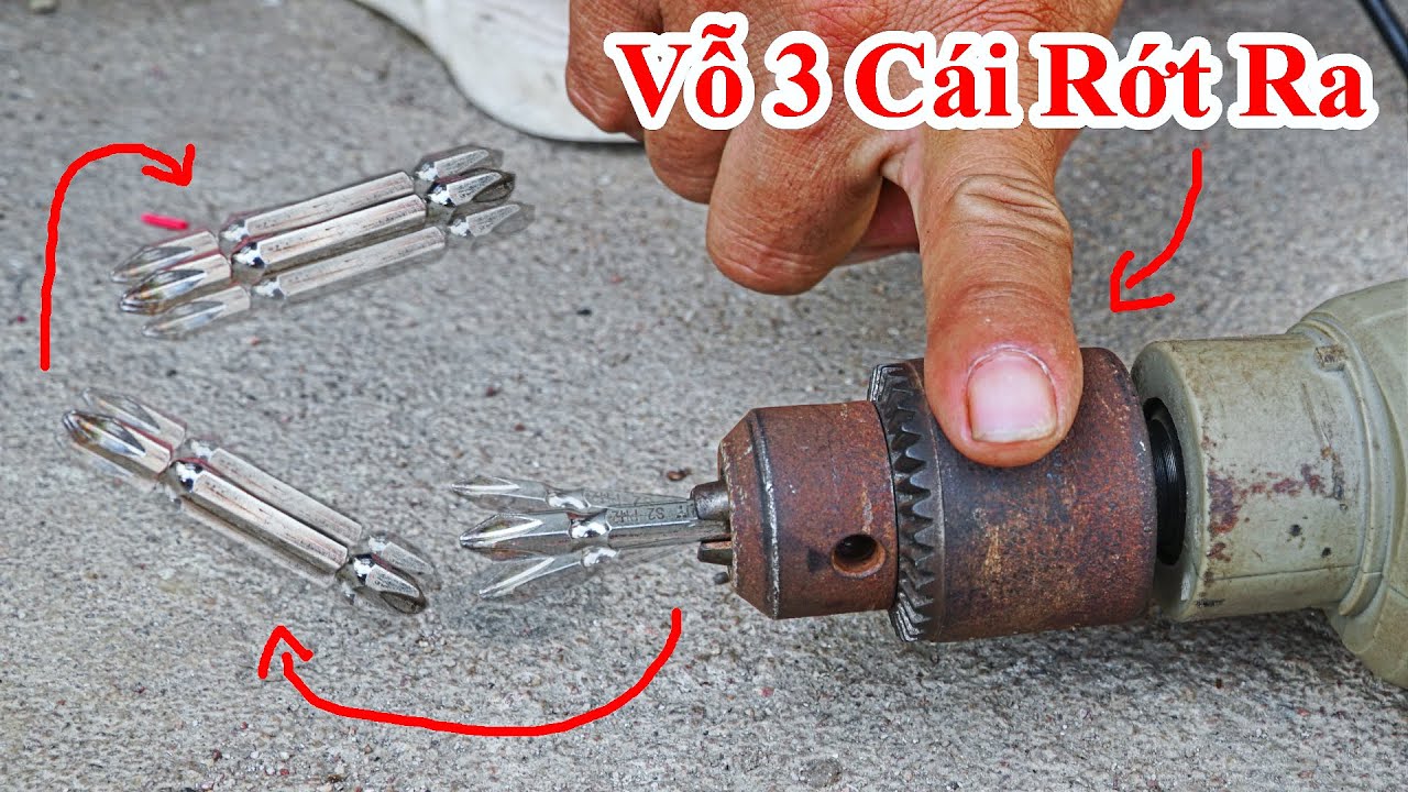 Khó Tin ! Gõ Nhẹ 3 Cái Là Mũi Khoan Tự Động Văng Ra Ngoài Cực Hay / Mẹo Mở Máy Mũi Khoan Đơn Giản