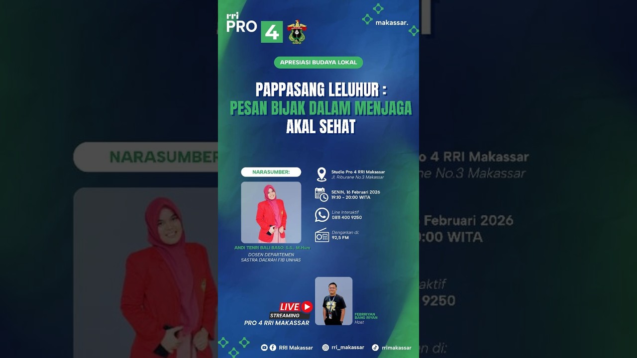 Pappasang Leluhur : Pesan Bijak Dalam Menjaga Akal Sehat - Senin, 16 Februari 2026