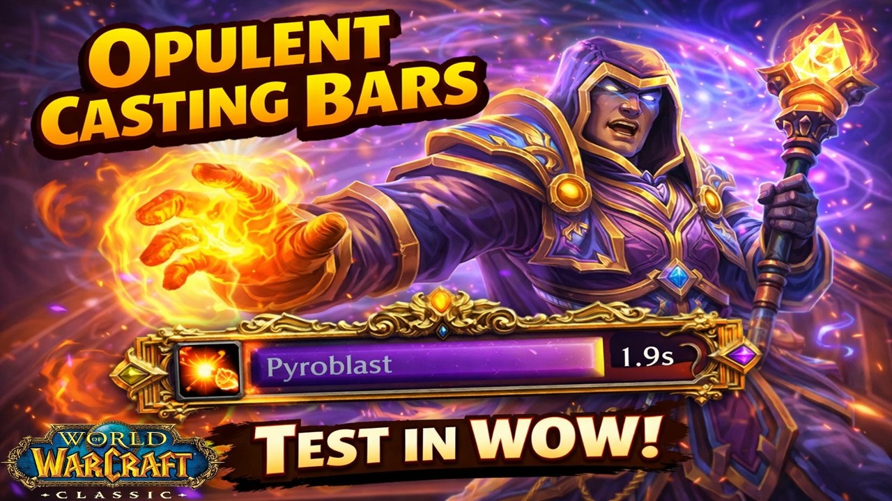 WoW TBC Classic - Addon Tip - Opulent Casting Bars - Configure a beautiful spell bar 😀😀