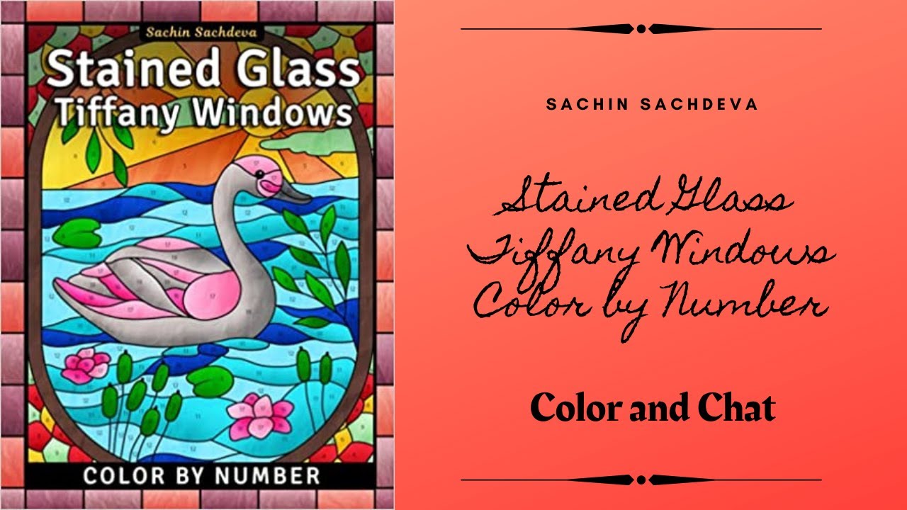 Stained Glass Tiffany Designs Color by Number by Sachin Sachdeva - Color and Chat