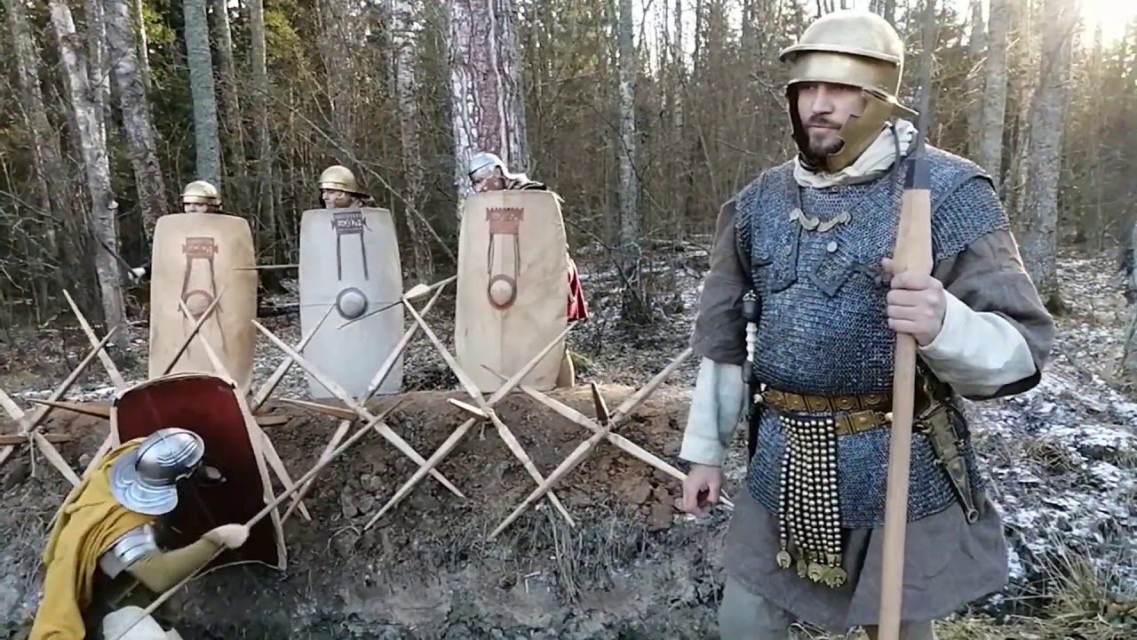 The rampart of the Roman camp.
