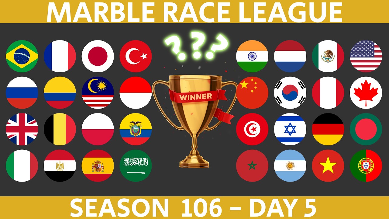 Marble Race League Season 106 DAY 5 Marble Race in Algodoo