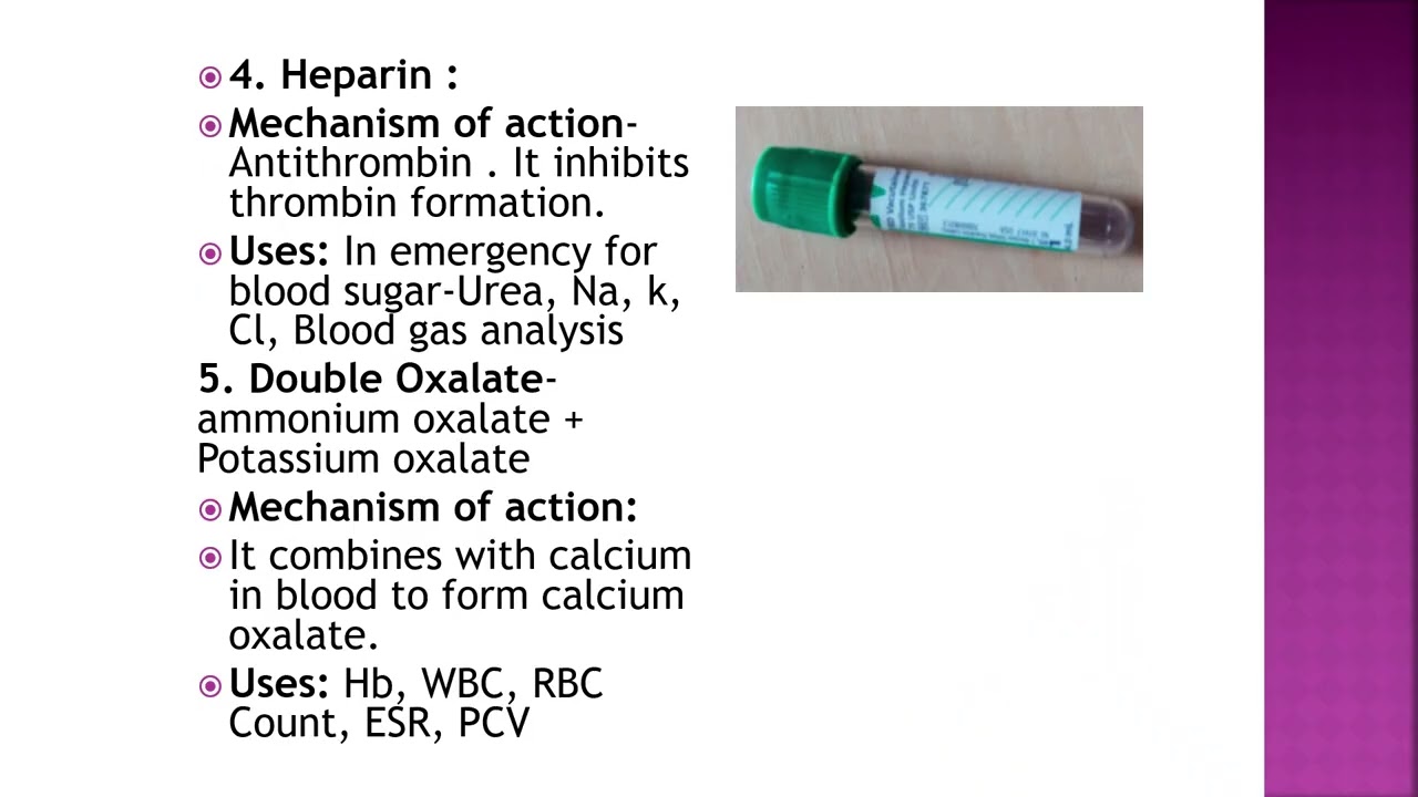 HAEMATOLOGY  4  Anticoagulant SERUM PLASMA