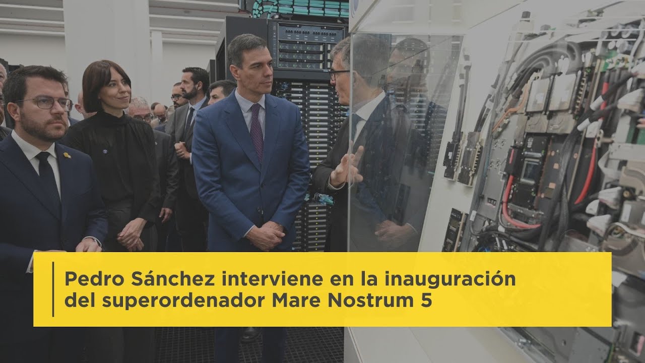 Pedro Sánchez interviene en la inauguración del superordenador Mare Nostrum 5