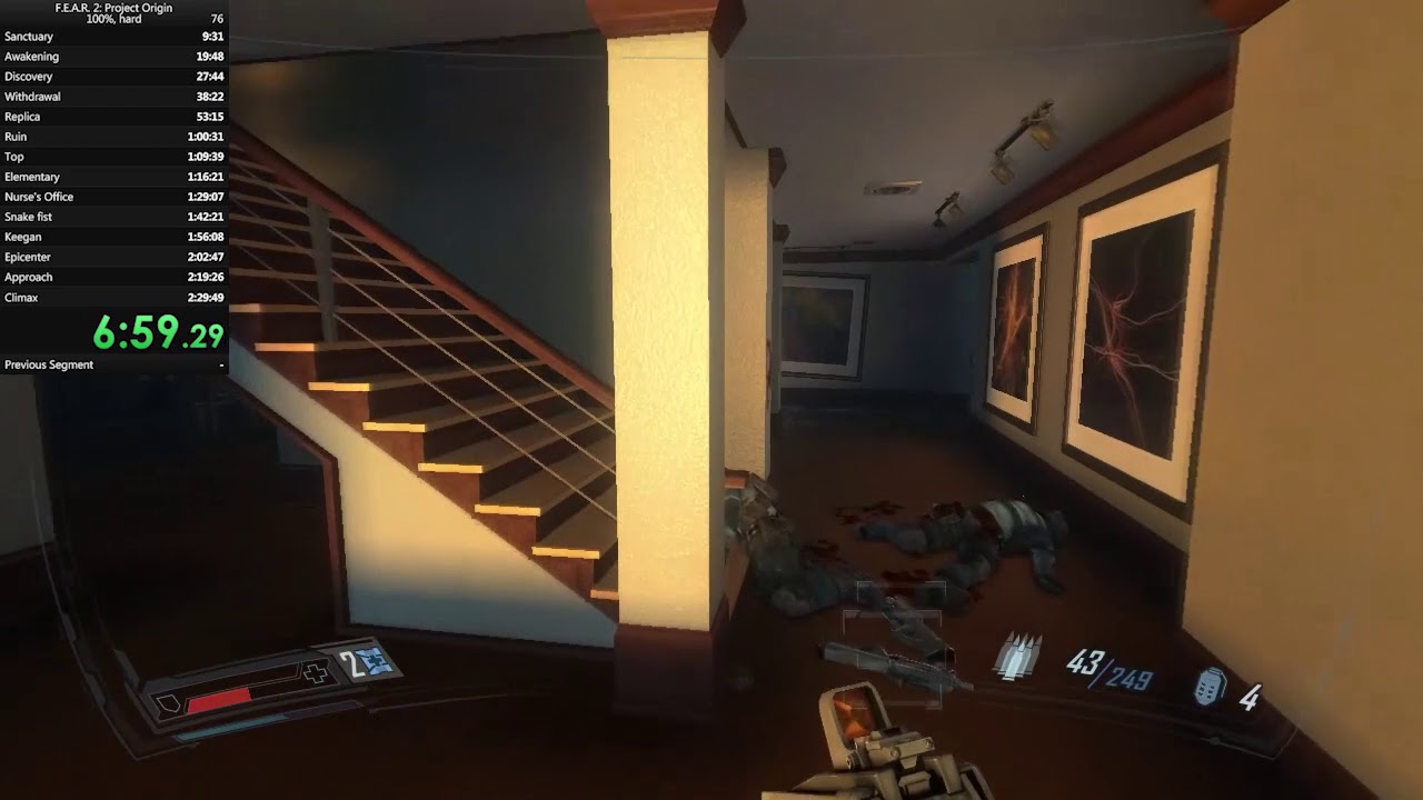 F.E.A.R. 2: Project Origin speedrun (100%, hard) in 2:29:22