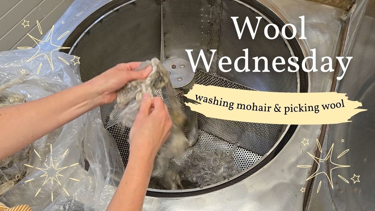 Wool Processing Wednesday: washing mohair and picking fine wool