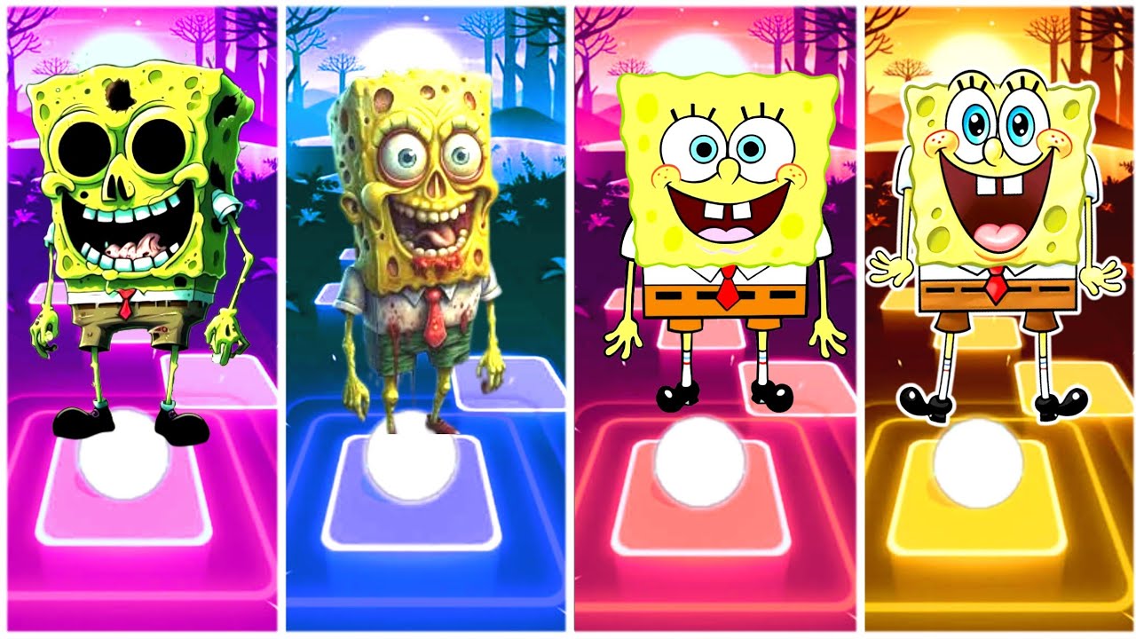 Patrick Star 🆚 Sandy Cheeks 🆚 Spongebob 🆚 Plankton - Tiles Hop Battle🇱🇷🇱🇷❤️