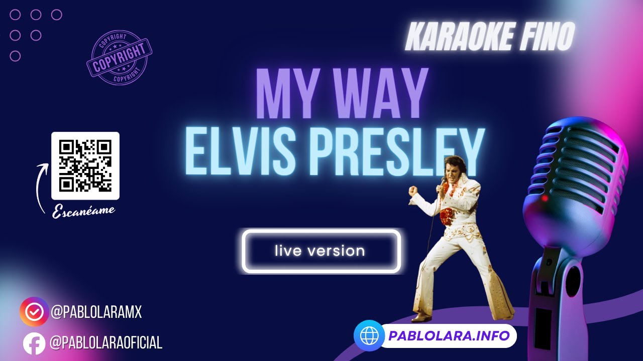 My Way – Elvis Presley 🎤 Karaoke Fino HD | Live Honolulu Style | Professional Karaoke Track