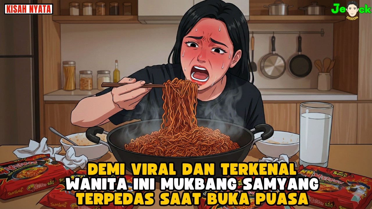 AZAB WANITA YANG NEKAT MUKBANG SAMYANG TERPEDAS SAAT BUKA PUASA DEMI VIRAL & TERKENAL|| ANIMASI AZAB