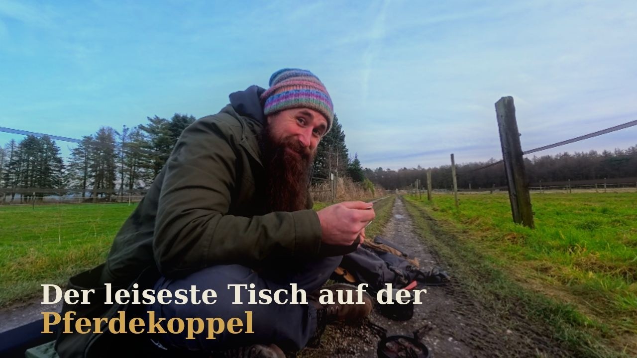 Der leiseste Tisch auf der Pferdekoppel