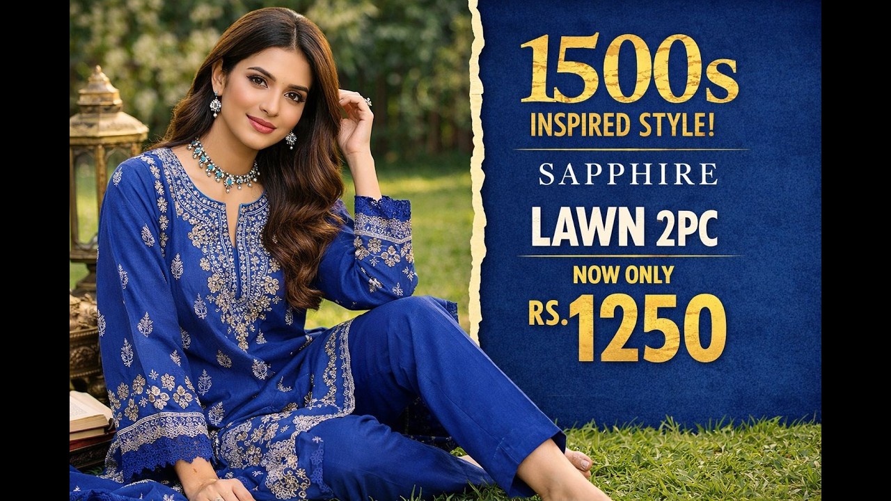 lawn same shirt same trousers just in 1500,Sapphire he Sapphire ,Lawn 2pc in 1250 03016153280