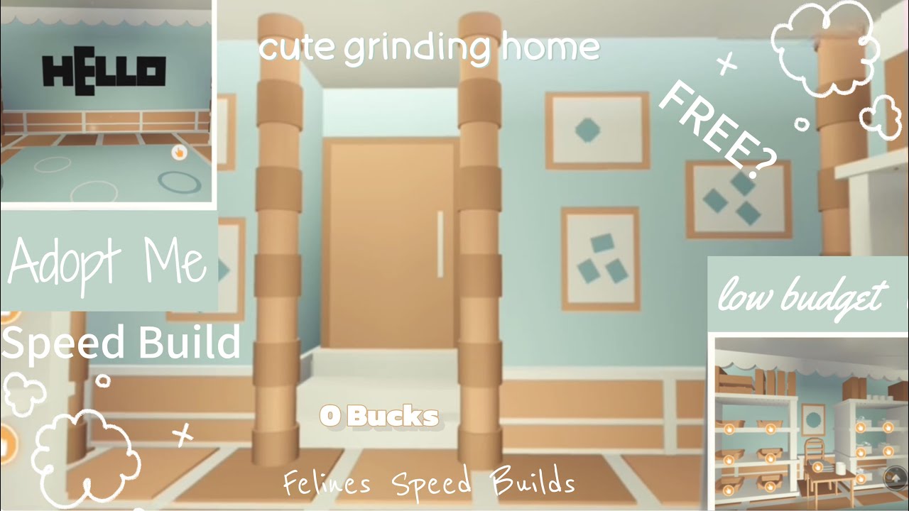 Completely free grinding home house build for beginners (0 Bucks) in Adopt Me ♡ #adoptme #roblox