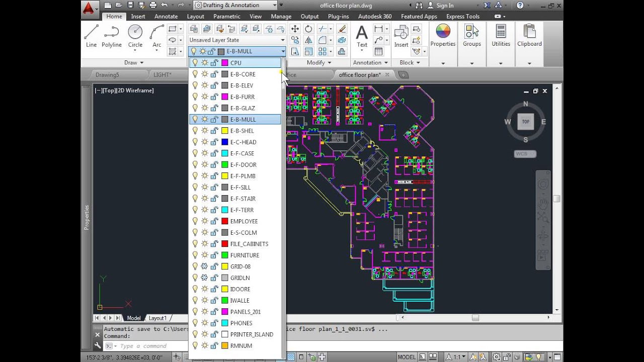 C00602  Naming Layers AutoCAD 2014 Tutorial