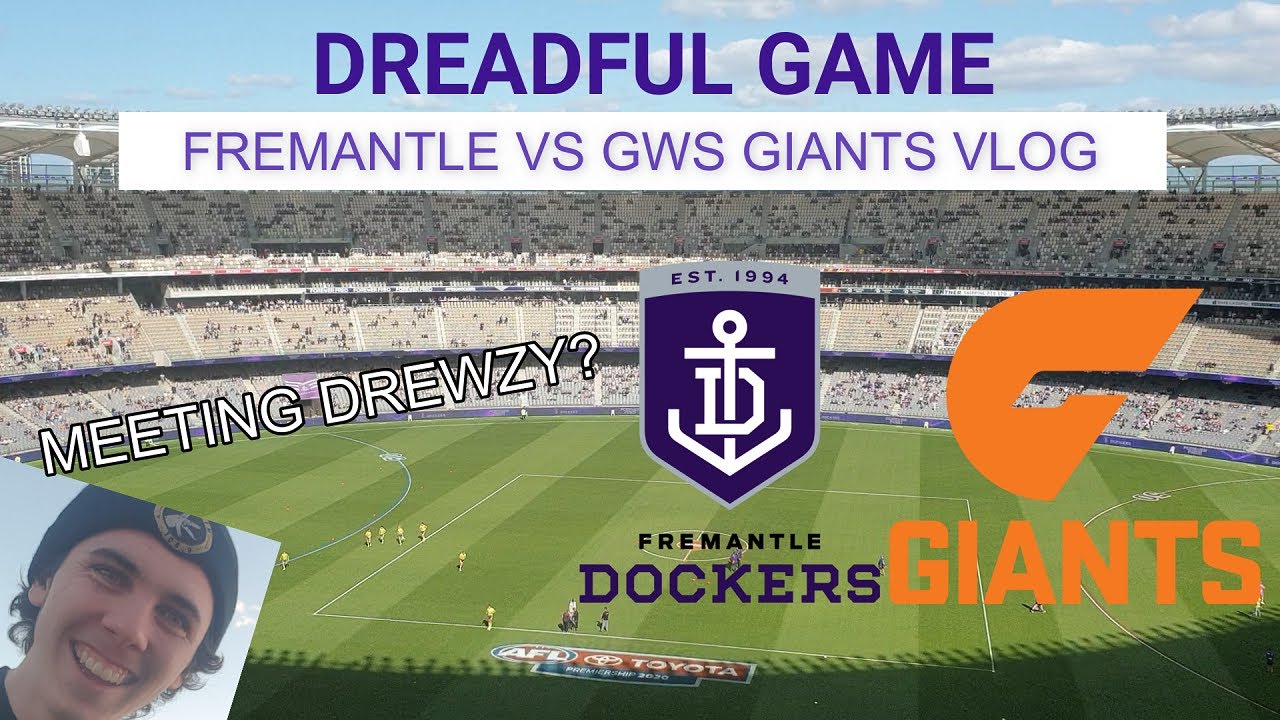 DREADFUL GAME + MEETING DREWZY? - Fremantle vs GWS Giants Match Day Vlog!
