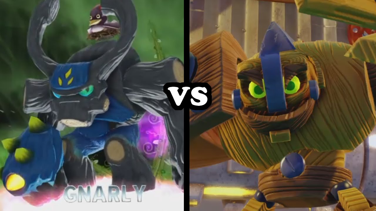Skylanders Trap Team - Gnarly Tree Rex VS Krankenstein