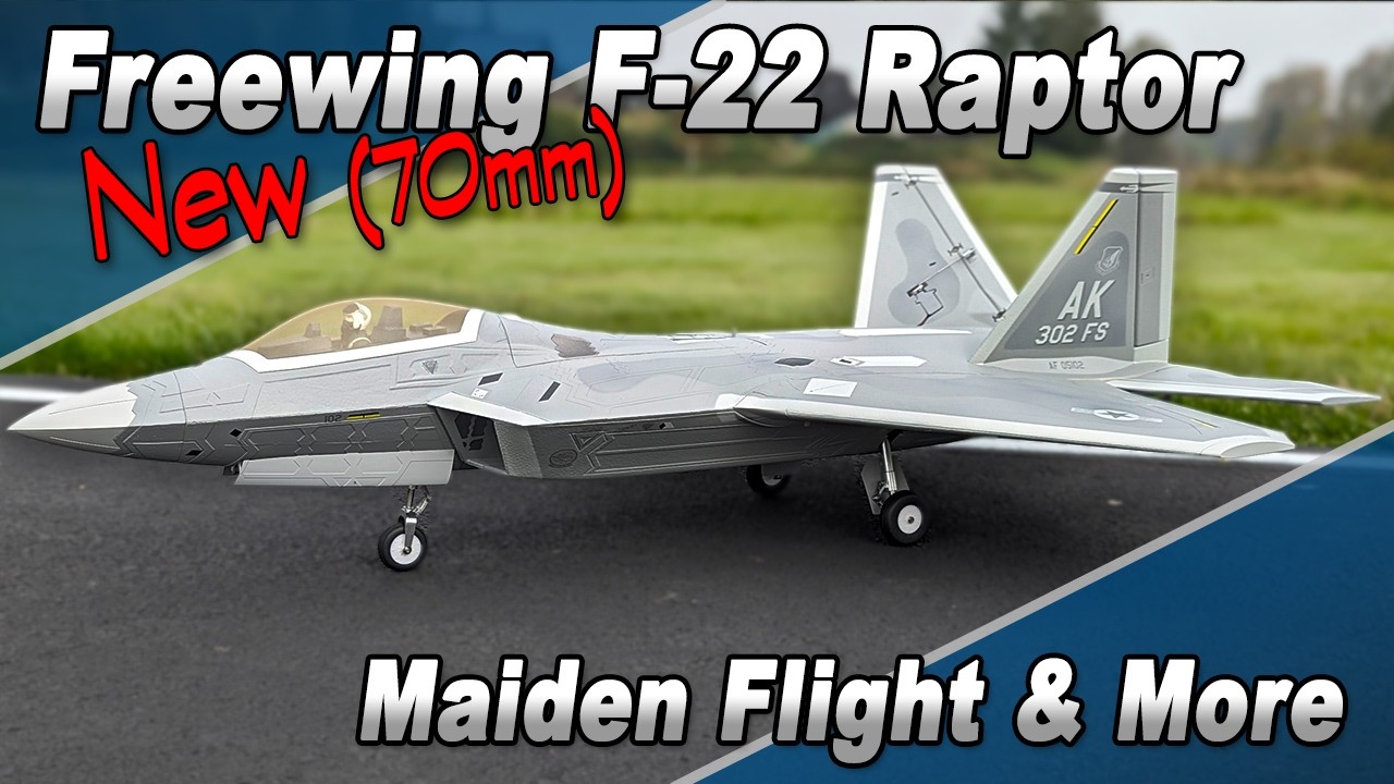 New Freewing F-22 Raptor 70mm EDF | Maiden Flight & More
