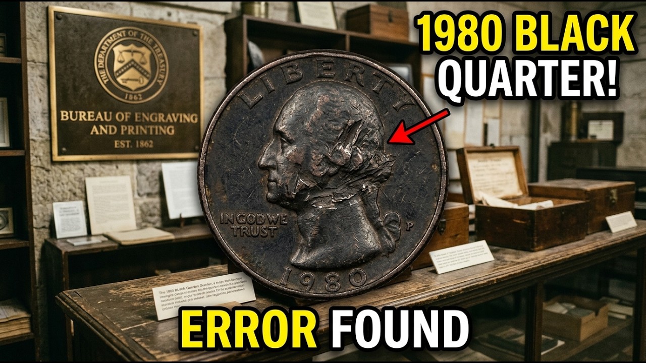Обнаружена ошибка: эта черная монета достоинством в четверть доллара стоит миллионы долларов!
