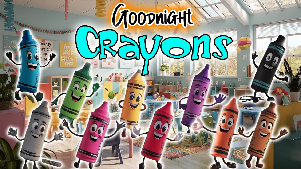 Goodnight Crayons🌙🏫ULTIMATE Calming Bedtime Story for Babies and Toddlers with Nature Sounds