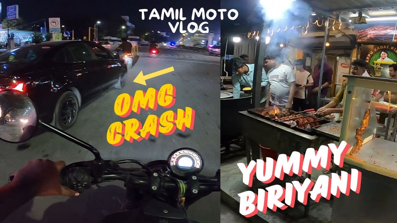 Night Ride Guerrilla 450🚀 | Biryani Hunt 🍗 | Witnessed a Crash 😱 | நைட் ரைடு Moto Vlog 🔥