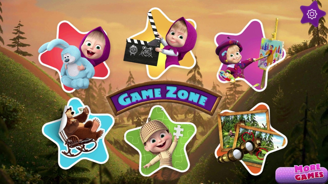 Маша И Медведь - Игровая зона (РАЗВИВАЮЩАЯ ИГРА ДЛЯ ДЕТЕЙ)