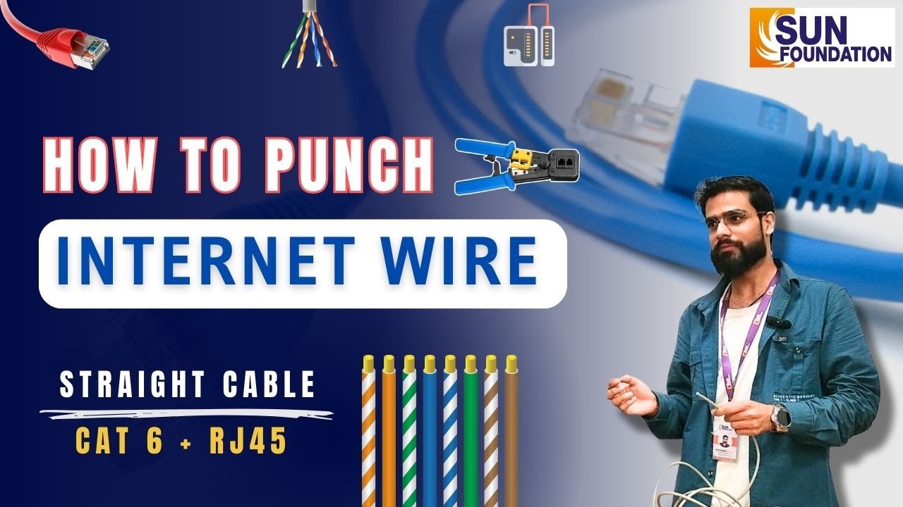 How to Crimp RJ45 Cat6 Ethernet Cable | Color Coding & Crimping Techniques using a LAN Tester
