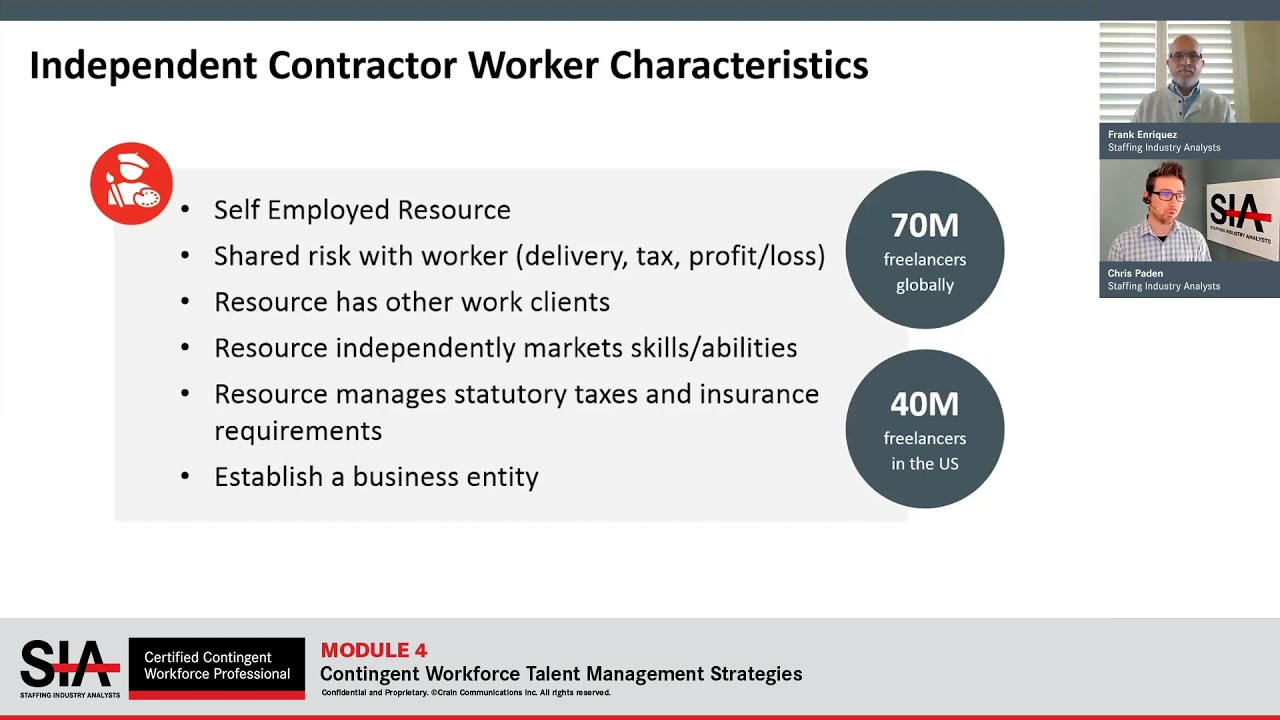 SIA's CCWP Accreditation - Module 4: Contingent Workforce Talent Management Strategies