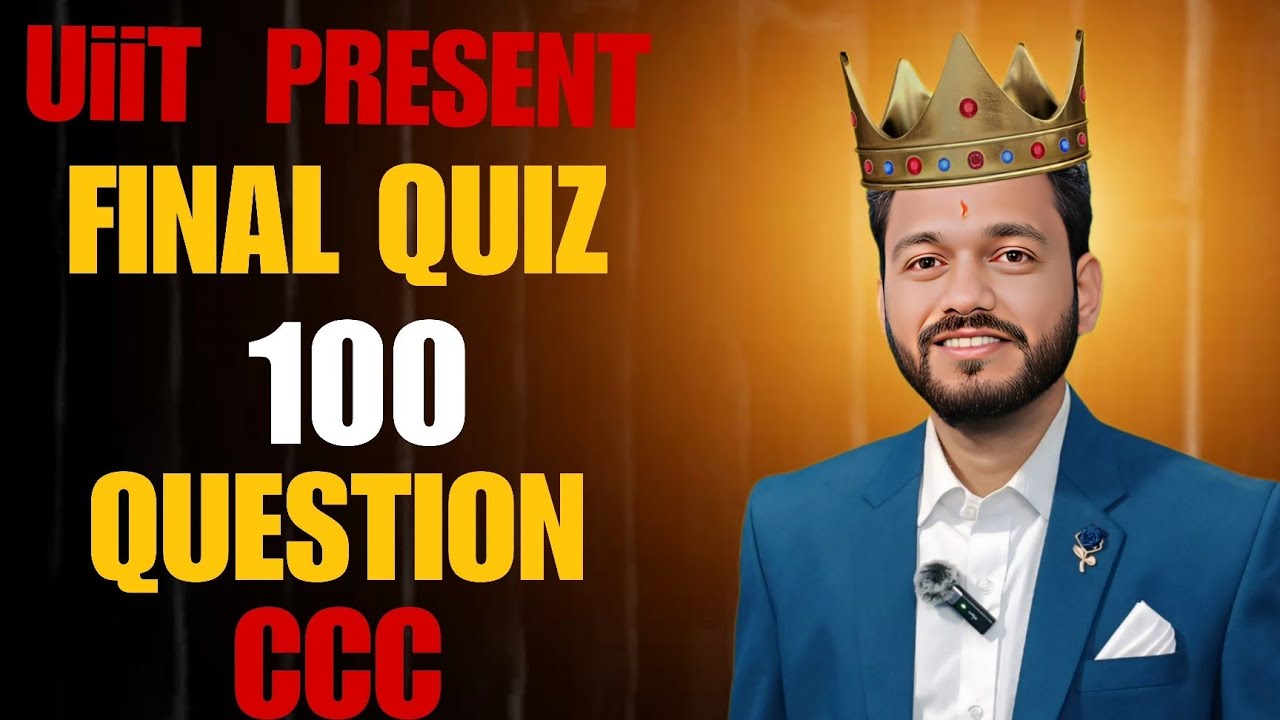 CCC Practice Quiz for Ayush Doctors👨‍⚕️👩‍⚕️ | 17 Min 100 questions  | Crack Your Exam Easily🧑‍💻