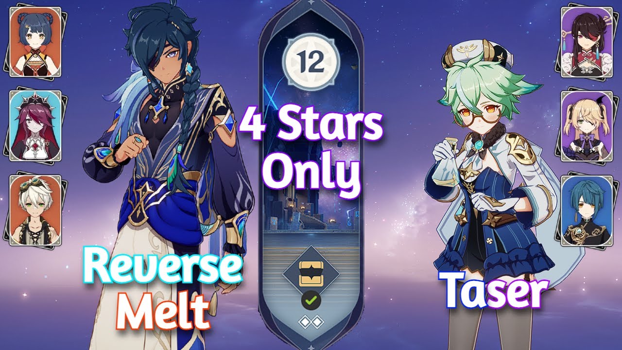 4 Stars Only! Reverse Melt & Taser team | Spiral Abyss 4.7 | Genshin Impact