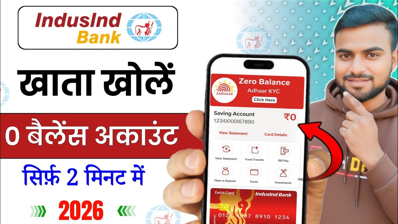 IndusInd Bank Zero Balance Account Opening Online | Indus delight Account Opening Process
