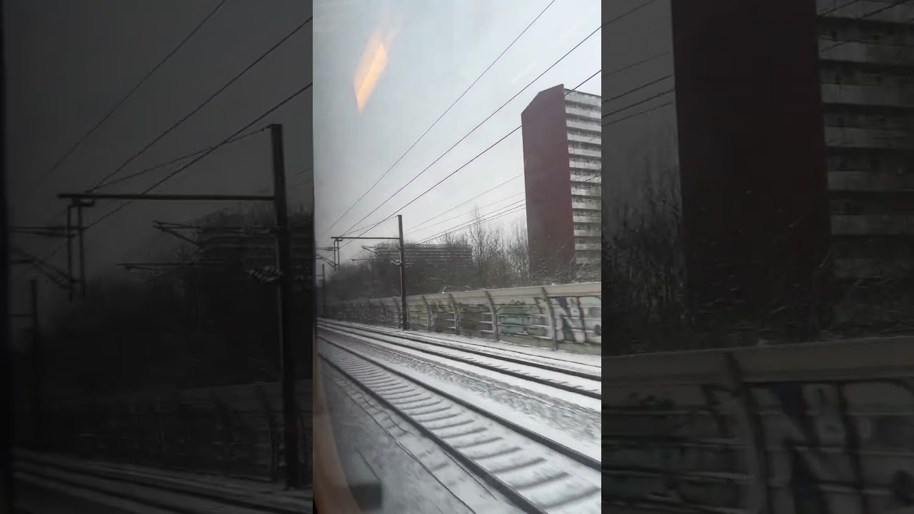 Train track on snow ❄️ ⛄️ #travel  #denmark #copenhagen 