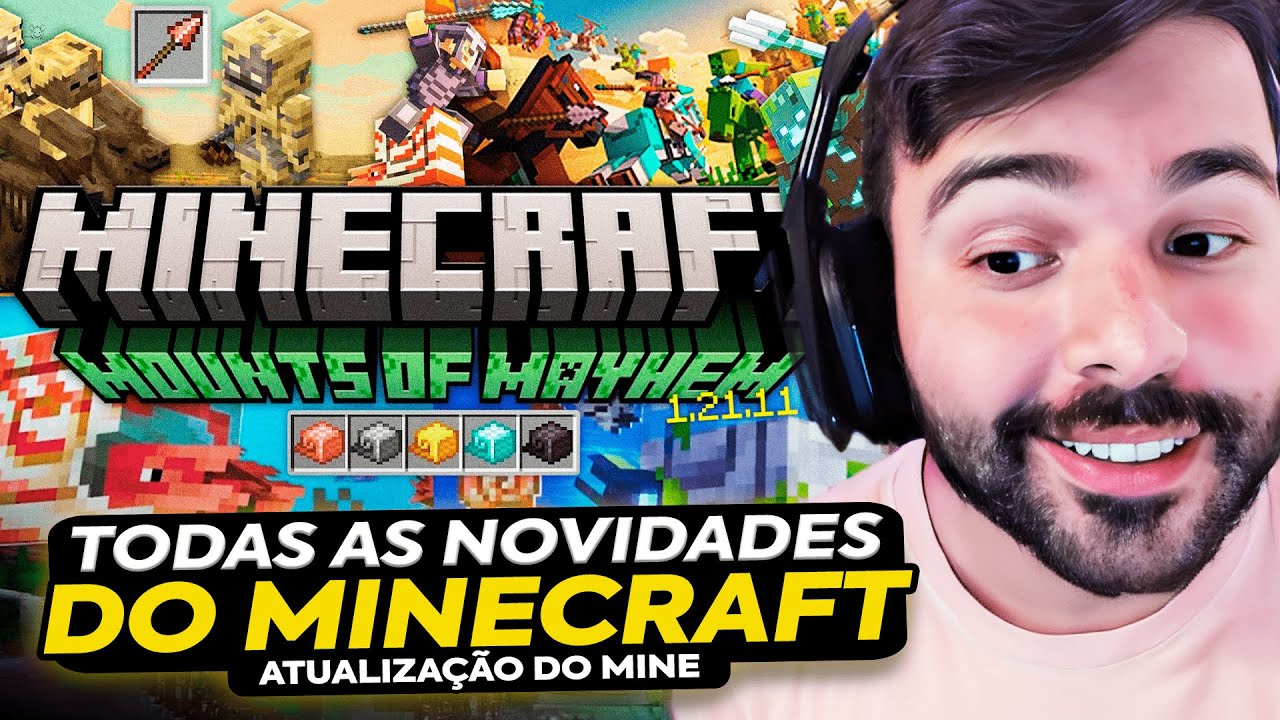 🚨 TUDO SOBRE A NOVA ATUALIZA&Ccedil;&Atilde;O DO MINECRAFT - MOUNTS OF MAYHEM! MINERVA REAGE