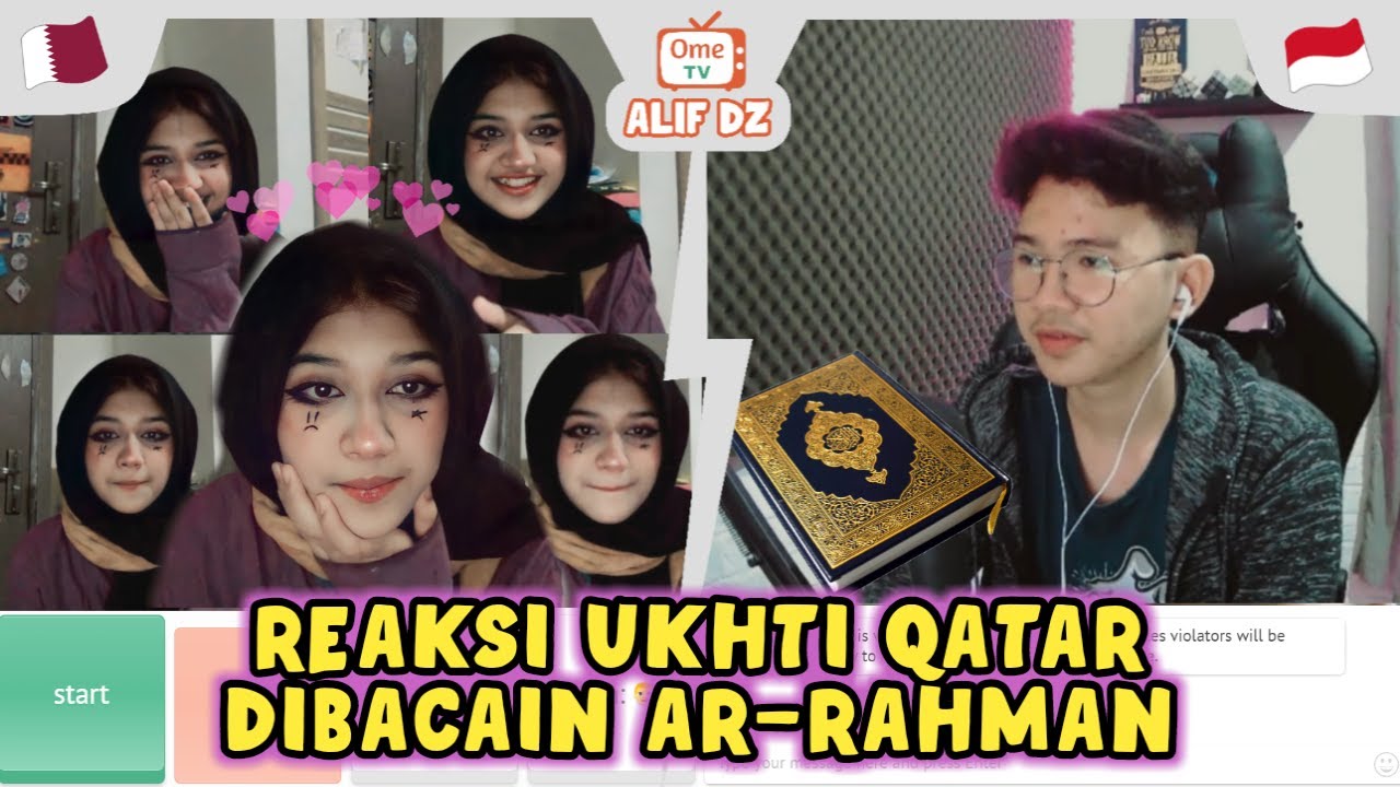 REAKSI UKHTI QATAR DIBACAIN AR-RAHMAN + NGOBROLIN PALESTINA! OME.TV INTERNASIONAL