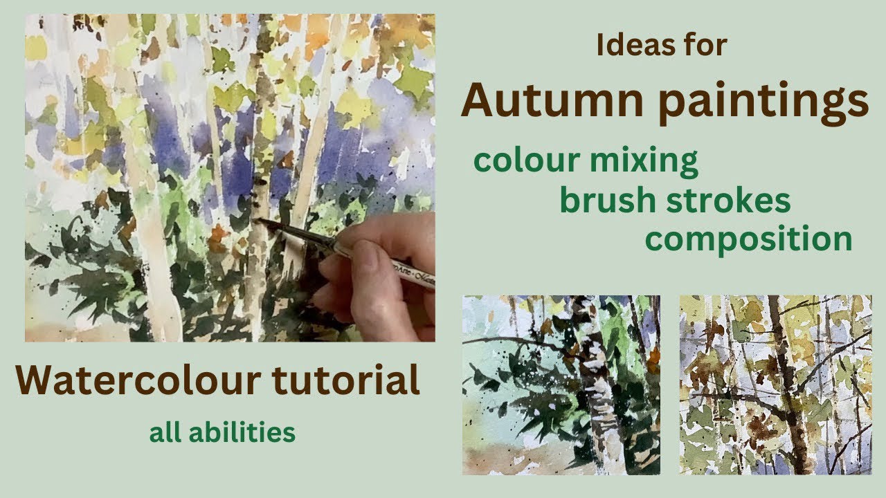 Ideas for Autumn paintings: watercolour tutorial.