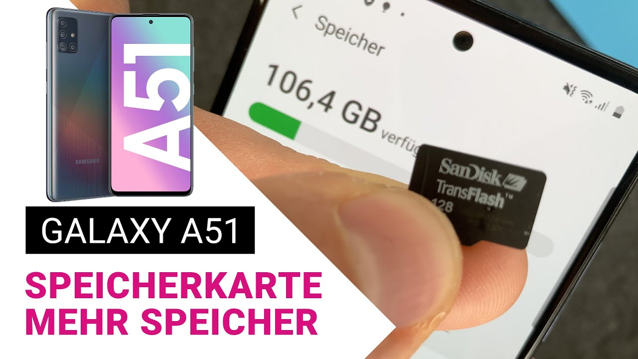 Samsung Galaxy A51 📱 Speicherkarte einsetzen - Micro SD Karte einsetzen | Speicher erweitern